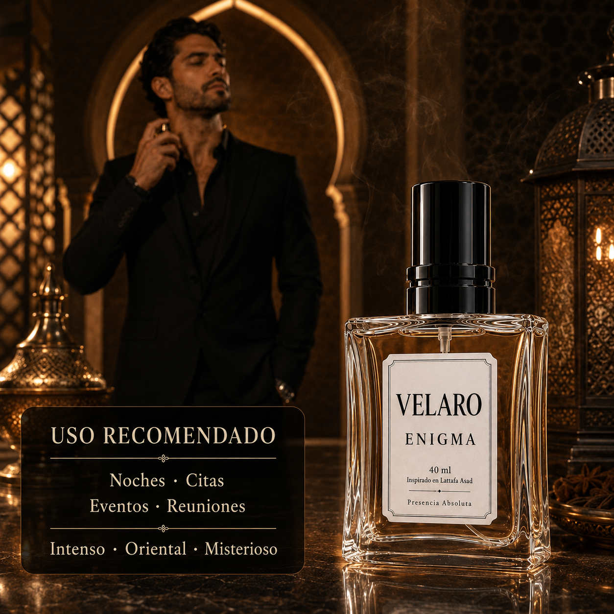 VELARO ENIGMA inspirado en Lattafa Asad