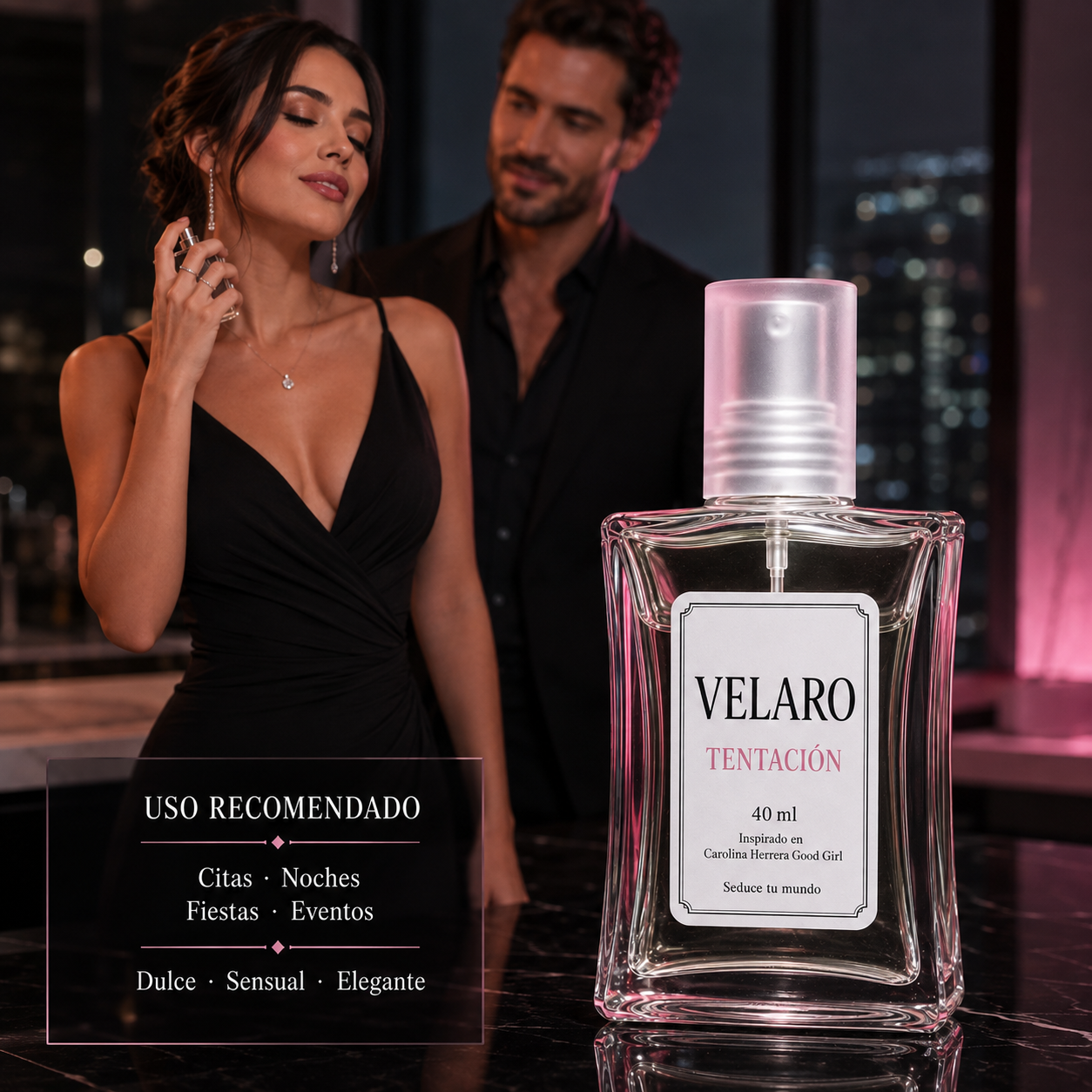 VELARO TENTACIÓN inspirado en Carolina Herrera Good Girl